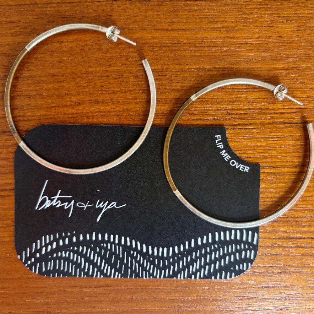 Betsy & Iya - Koa Hoop Earrings